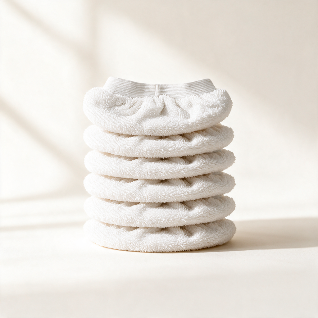 Lot de bonnettes microfibre Vaporio empilées