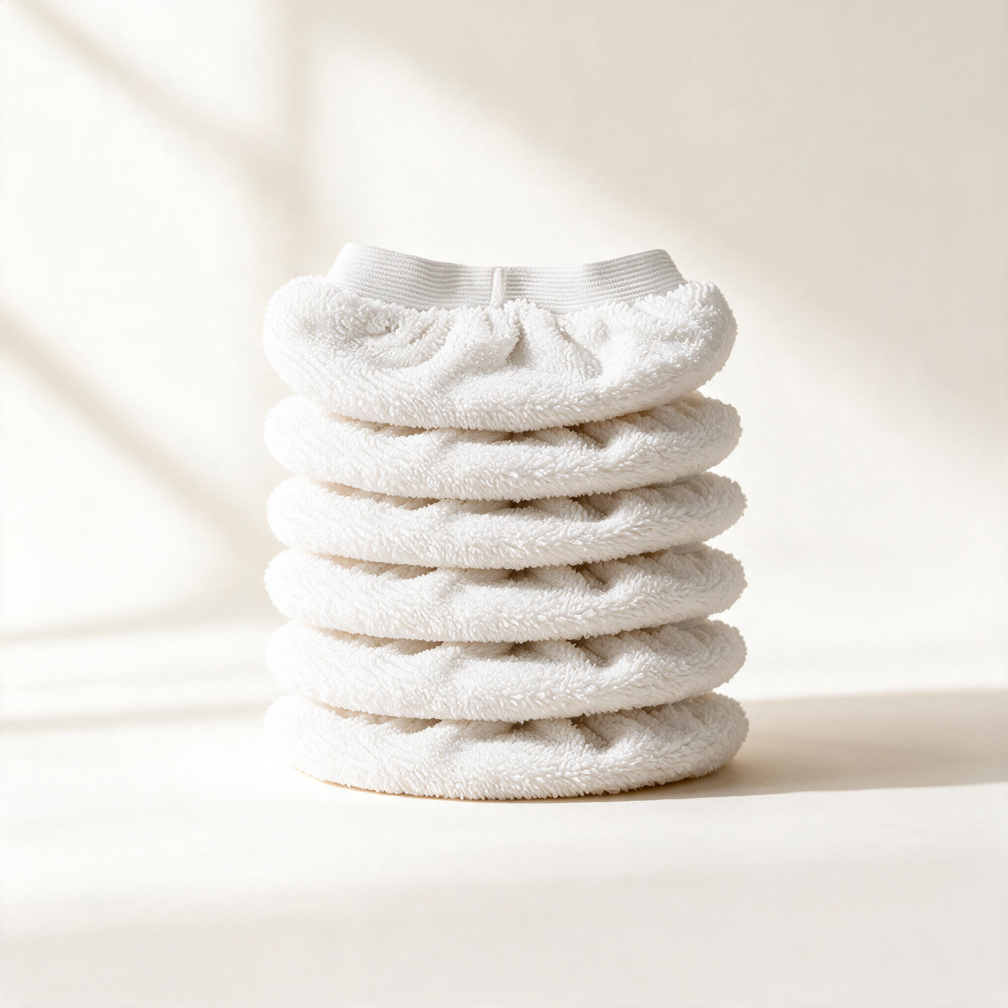Lot de bonnettes microfibre Vaporio empilées